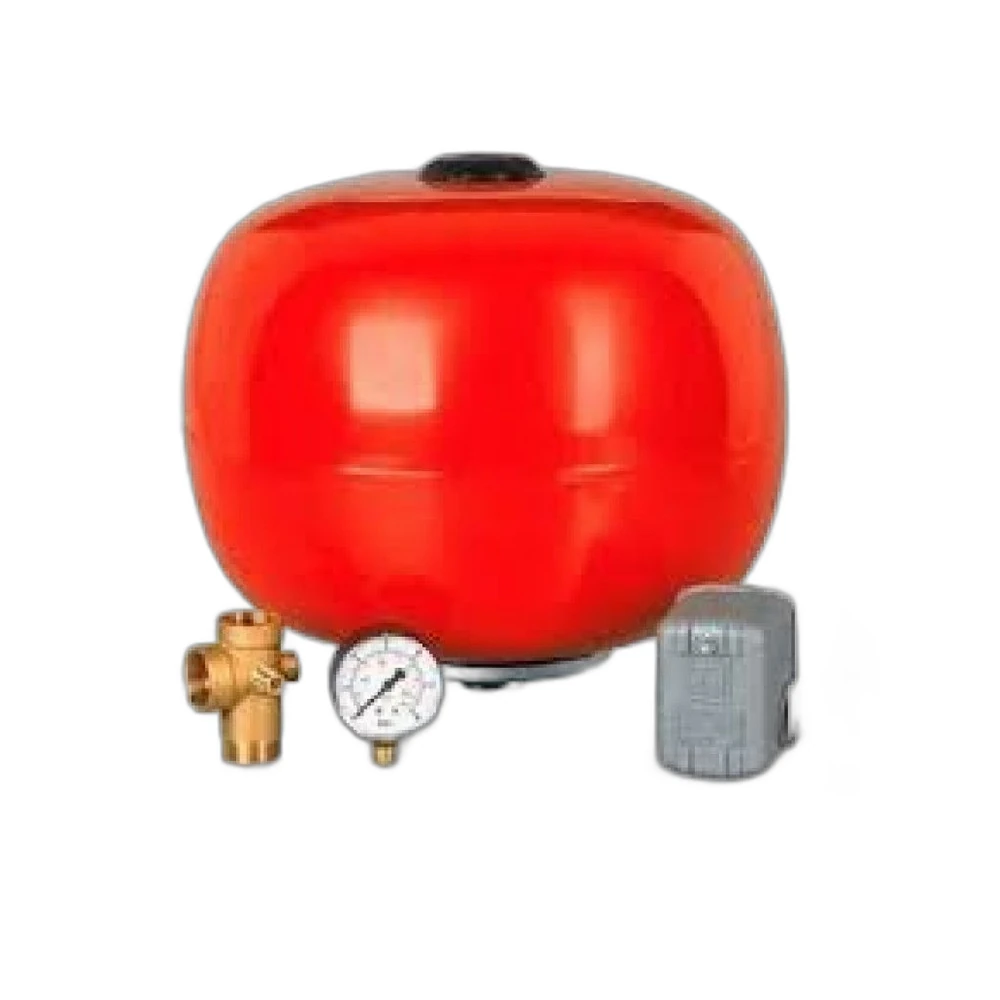 Kit = esfera de 24lts + unión de 5vias + manómetro + presostato